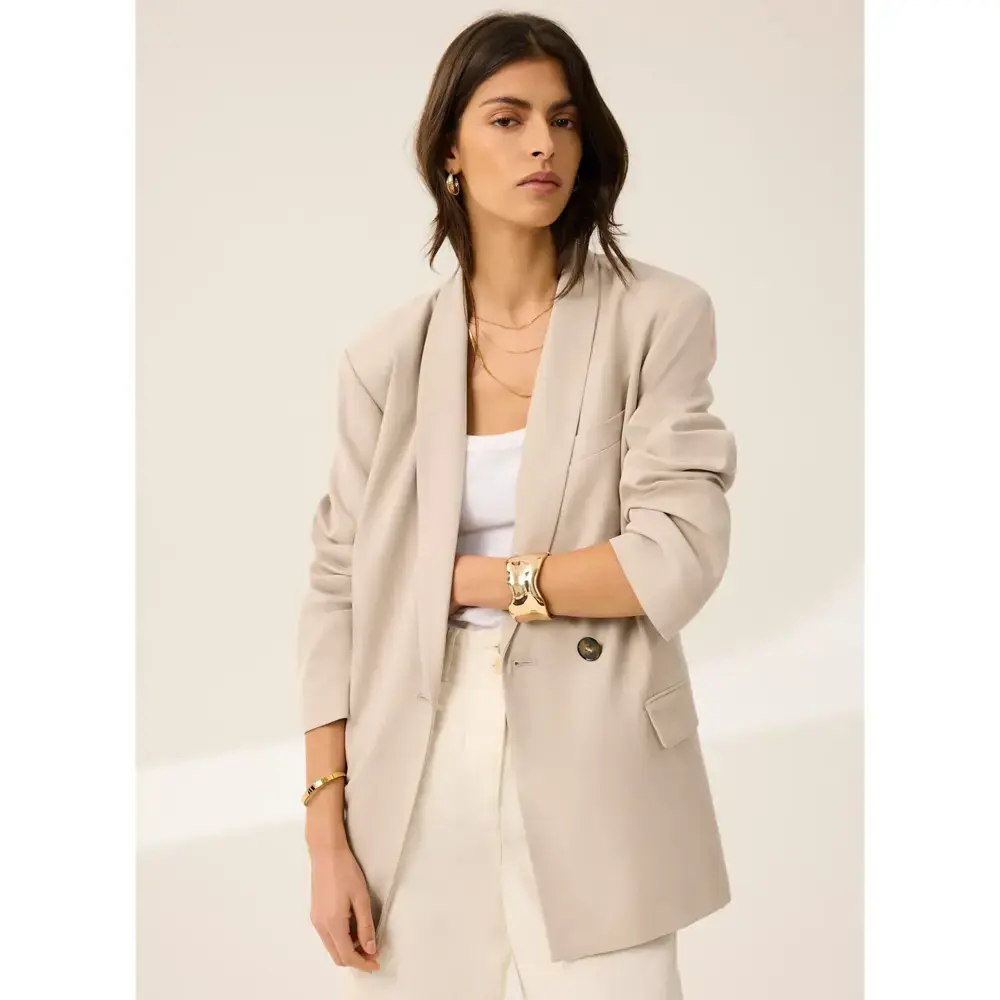 Mint Velvet Neutral Single Breasted Blazer